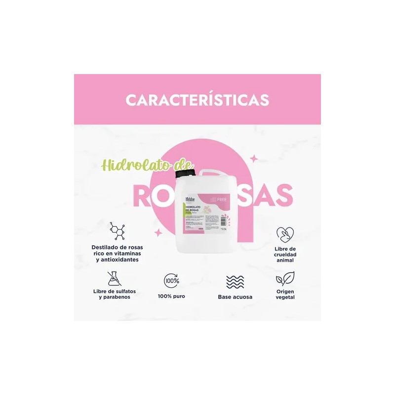 Hidrolato de Rosas Puro Lúdika de 5 L para Skincare