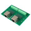 RJ45 Ethernet Connector Breakout Board Dual Network Port Input Screw