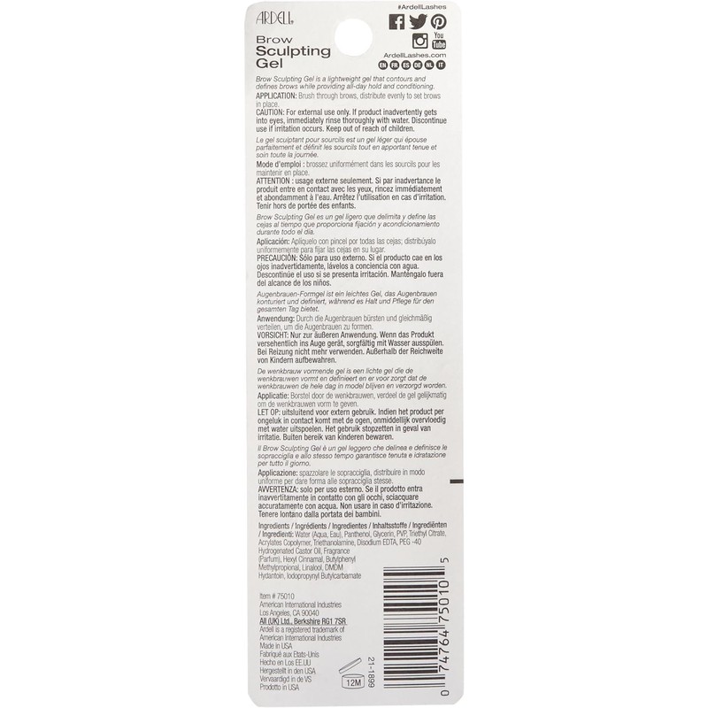 Ardell Brow Sculpting Gel, Clear, 0.25 Ounce