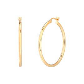 Silpada 'Downtown Taste' Tube Hoop Earrings in 14K Gold-Plated Sterling Silver