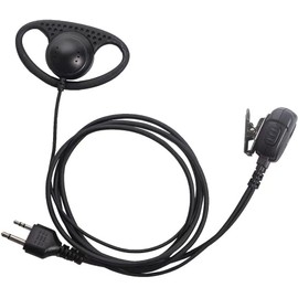 Caroo Walkie Talkie Headset Earpiece with PTT Mic for Midland GXT1000VP4 LXT500VP3 GXT1050VP4 GXT1000XB Two Way Radio 2 pin D Shape,10 Pack