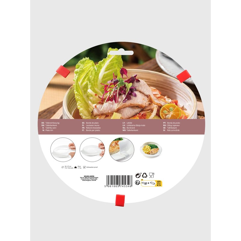 Wolvex ® Incurve Plate Surround - Non-Slip Dining Aid Plate