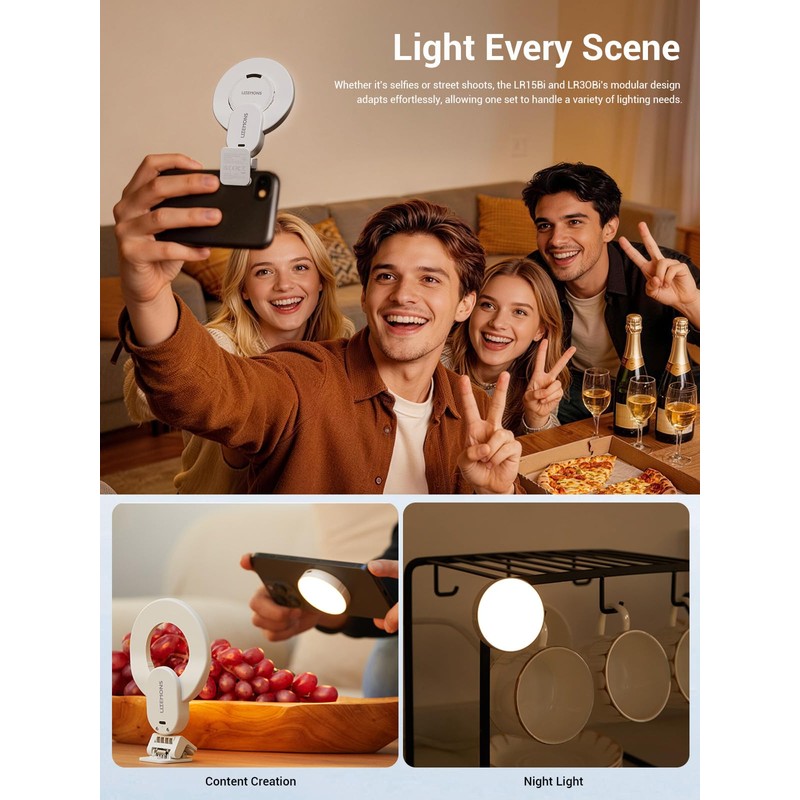 GODOX Litemons CRI97 TLCI98 LR Kit, LED Ring Light, 2800K-6500K,