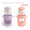 Botella De Agua Portátil Kawaii,con Correa Y Funda,2 Piezas