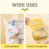 2Pcs DIY Travel Mini Pill Organizer, 7 Compartments Pill Box