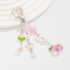 Cute Pink Strawberry Keychain Y2K Keychain Bow Flower Heart Pendant