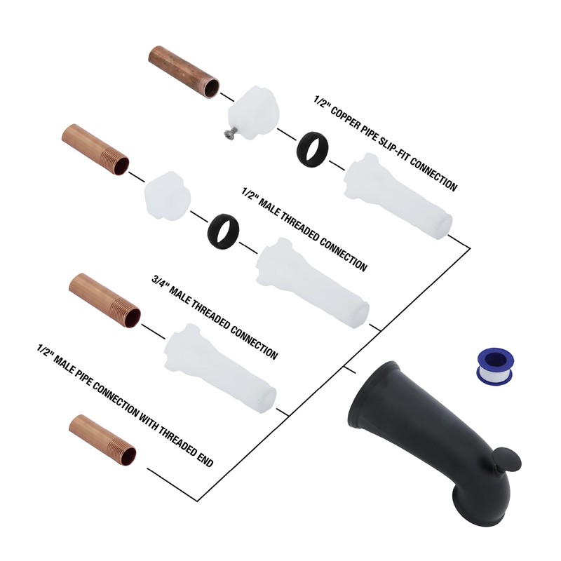 Danco 11080 Tub Spout, No Size, Matte Black