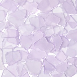 Versatile Sea Glass for Crafts - 16oz Purple Frosted Dyed Seaglass Pieces for DIY, Vase Filler, Art Craft Supplies, Beach Wedding, Home Decor