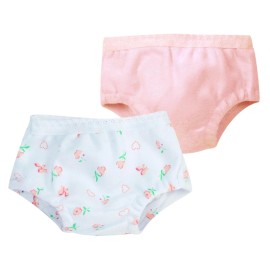 Sophia's 18" Doll 2 Pair Cotton Panties, Pink and White