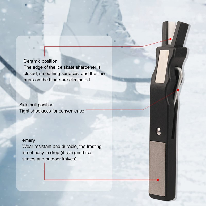 Lybunair Ice Skates Blade eagerener Tool, 3 in 1 Skate