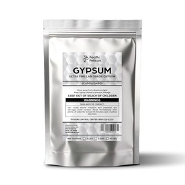 Pacific Pelican Gypsum Powder - Natural Calcium Sulfate Dihydrate for Soil Health, Organic Farming & Gardening, Indoor/Outdoor Use (5 Pounds)