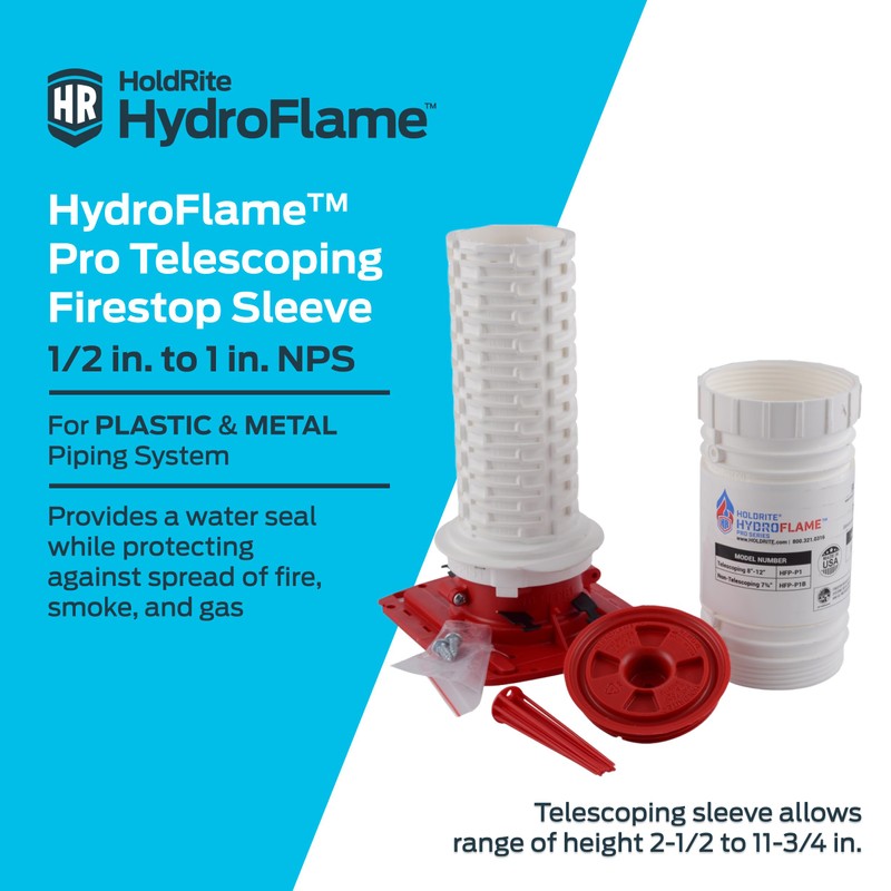 HoldRite HydroFlame 1/2 Inch to 1 Inch PRO Telescoping Sleeve,