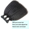 Lianlian kinky straight human hair bundles 12A grade Kinky Straight