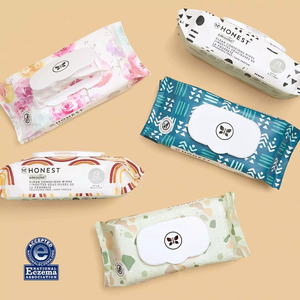 Clean Conscious Unscented Wipes | over 99% Water, Compostable, Plant-Based,