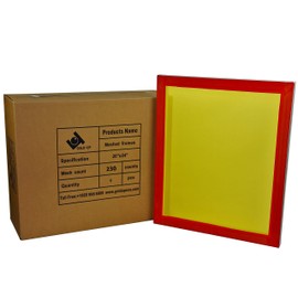 20 x 24 Inch Pre-Stretched Aluminum Silk Screen Printing Frames with 230 Yellow Mesh (6 Pack Screens)