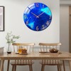 Ergocar Glass Wall Clock Silent Scanning Mechanical Round Glass Wall