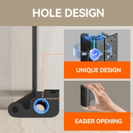 Tonitrui Ultra Security Door Lock, Door Reinforcement Lock for High Strength, Withstand 1200lbs to Prevent Unauthorized Entry (Black of 1 Pack)