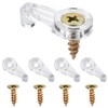 AccEncyc 50 Pack Glass Retainer Kit 4-5mm Clips With Screws