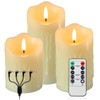 Warmhere Rechargeable Flameless Candles, Flickering LED Candles with Remote and