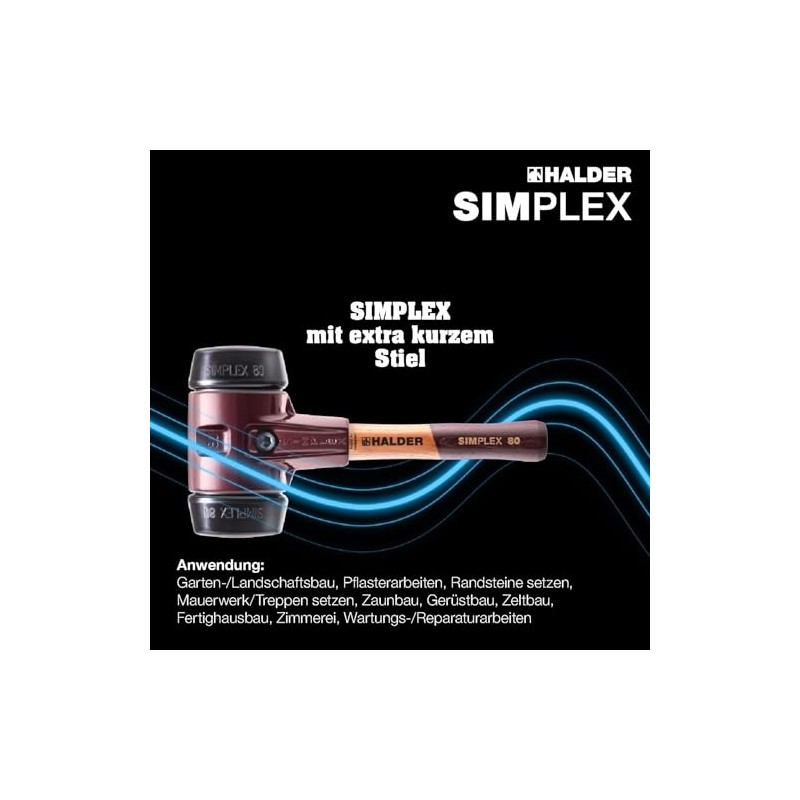 Simplex 3002.082 Soft Hammer Rubber Composition with Malleable Cast Iron