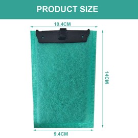 Editbar 8PCS Ersatzfilter für ReptoFilter, geeignet für ReptoFilter Medium Filter250/300 – Aquarium Filtermedien mit Aktivkohle und Filterwatte, Geruchsentfernend, wasserklärend und Langle