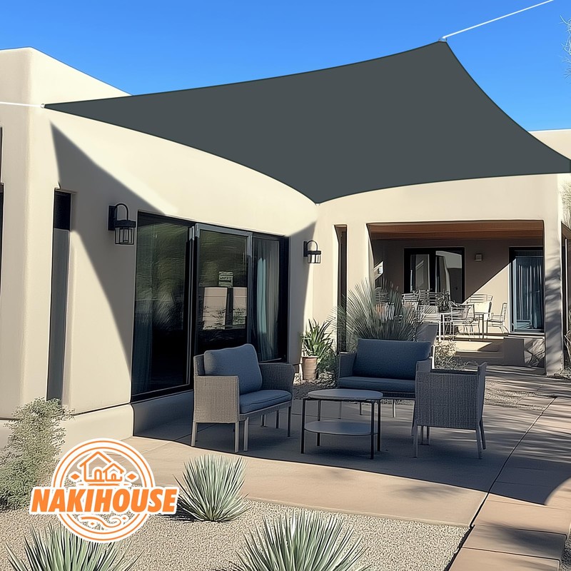 NAKIHOUSE Waterproof Sun Sail with Mounting Kit, 3 x 4