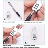 LATRAT 4 Pieces Combination Lock 3 Digit Combination Lock Zinc