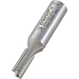 Trend Professional Straight Two Flute Router Cutter, 1/2 Inch Shank, 8mm Cut Diameter, Tungsten Carbide Tipped, 3/4X1/2TC