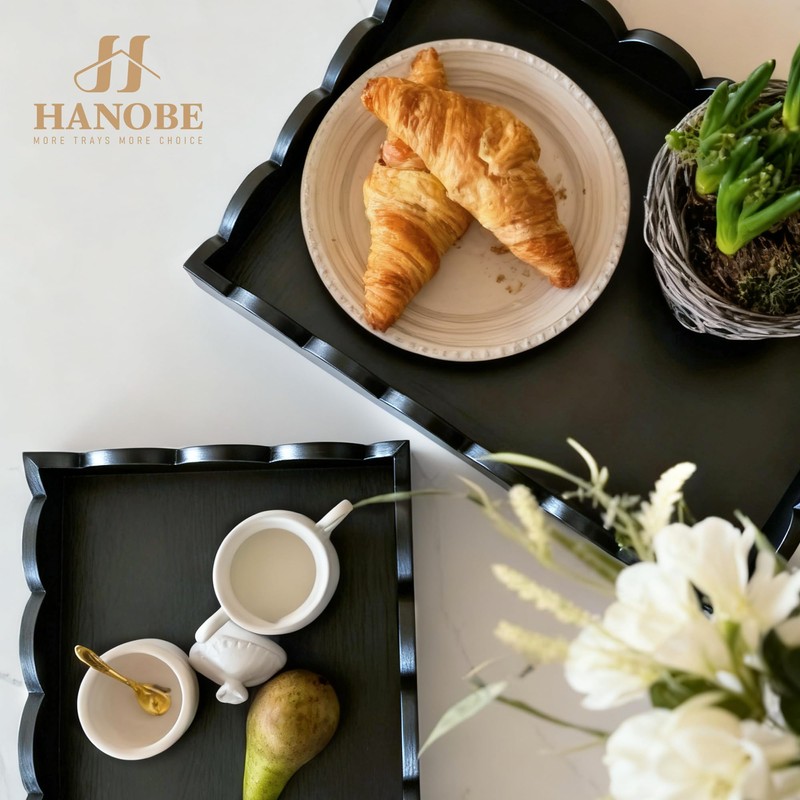 Hanobe Decorative Tray Coffee Table for Entryway Decor