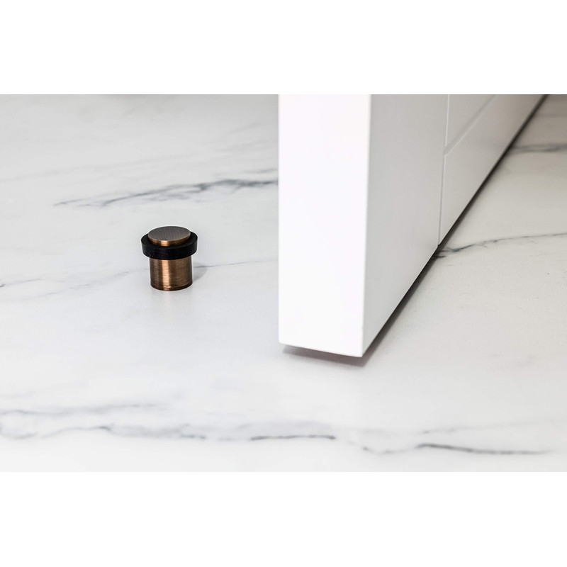 EVI Door Stops |Leather Brass Door Stopper - Screw Fastening