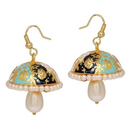 Indian Style Imitation Meenakari Jhumka Earrings For Women / AZINME498-FBW