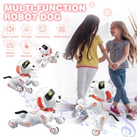 Chridark Remote Control Robot Dog Toy for Kids 5-7 Years Old, Pet Puppy Robotic Toy, Smart Robot Dog, Interactive Touch Walking Talking Toys for Boys Girls, Gifts for 3 5 6 7 8 Years Old