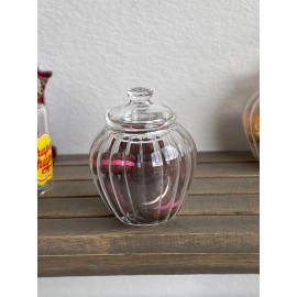 1:12 lot Lollipop Candy shop store miniature with stand dollhouse sweet food - 1 glass jar+8 chocolate cookies