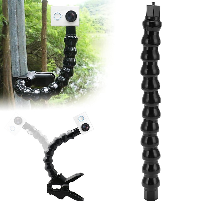 12 Sections Flexible Arm Mount,Monopod Gooseneck Jaws Flex Clamp Mount
