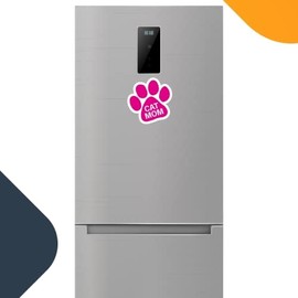 Magnet Me Up Cat Mom Pink Pawprint Magnet Decal, 5 Inch, Heavy Duty Automotive Magnet for Car Truck SUV