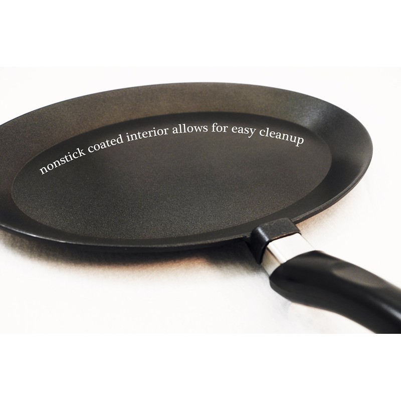 ExcelSteel Non-Stick Oval Cast Aluminum Frypan, 15.75" x 11", Marvelous