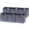 Simple Houseware 6 Pack Printing Fabric Cube Storage Bin with