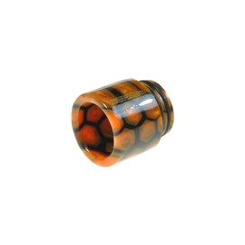 Armerah Honeycomb 810 Drip Tip eCig Mouthpiece Short/Wide Epoxy Resin Single Orange-Black