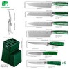 FULLHI 14pcs Block Knife Set, Chef's Knife Steak Knives Set