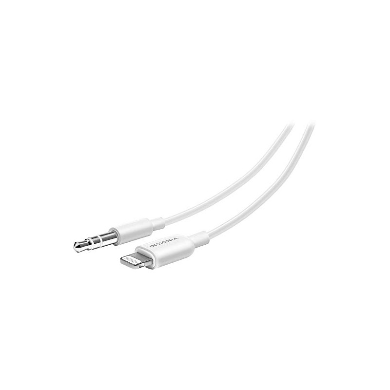 Insignia 0.9m (3 ft.) Lightning/3.5mm Stereo Audio Cable - White