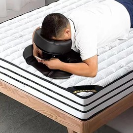 Adjustable Massage Headrest for Table Bed Mattress With Face Cradle Pad - Head Support for Face Down Therapy After Eye Surgery - Cushioned Equipment