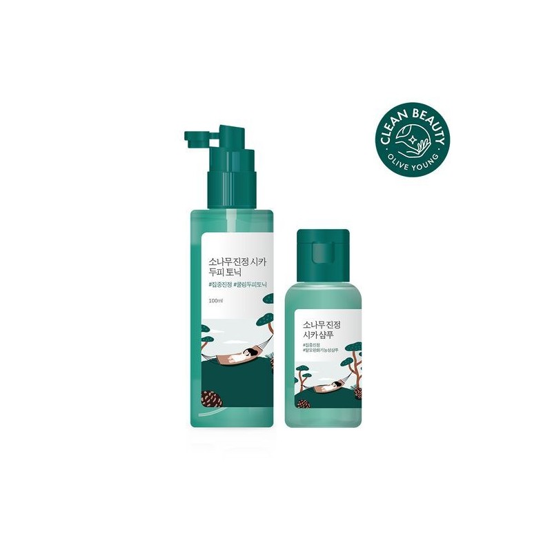 ROUND LAB Pine Calming Cica Scalp Tonic 100ml Set (+Shampoo