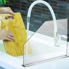 Vesici 2 Pcs Clear Acrylic Sink Splash Guard Freestanding Panel