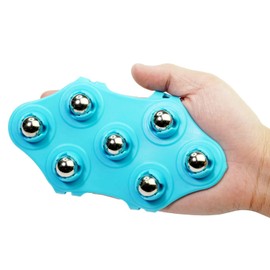 CICIFAUS Massage Ball Roller and Therapy Ball - Hand Held Back and Foot Massager - Trigger Point Massage Tool - Blue
