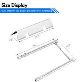 Spirit E210 Parts 7635 Flavorizer Bars 69785 Burners Replacement Parts for Weber Spirit and Spirit II 200 Series E-210 S-210 II E-210 E-215 E-220 S-220 with Front Control GS4 Spirit 2 Grill Parts