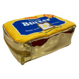 Marushin 0585005100 Pouch, Butter, Funny Present, Cosmetic Pouch, H 4.5 x W 6.3 x D 2.2 inches (11.5 x 16 x 5.5 cm)