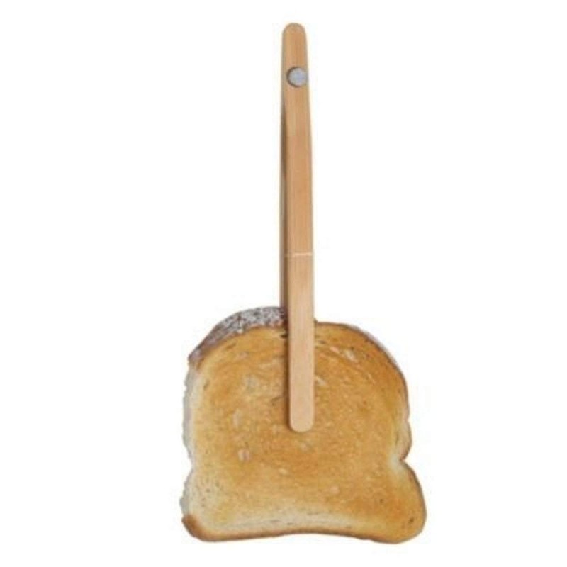 KitchenCraft Toast Tongs, Beechwood, 25cm