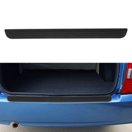 Mearo Car Rear Bumper Protector Guard, Universal Rubber Scratch-Resistant Trunk Door Sill Protector, Car Exterior Accessories Scratch-Resistant Rubber Guard Fit for Cars, SUVs (Black)
