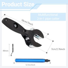 Ratcheting Pipe Cutter, 2 in 1 Close Quarters Tube Compact Cutter