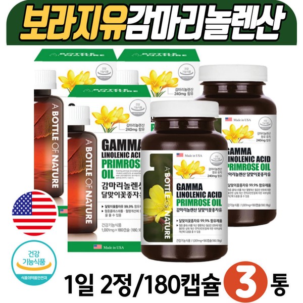Gamma-linolenic acid evening primrose oil capsule for middle-aged women, nutritional supplement for women, certified by the Ministry of Food and Drug Safety, imported directly from the U.S., improving blood circulation, cholesterol care, health / 중년여성 감마리놀렌산 달맞이오일 캡슐 우먼 영양제 식약처인증 미국 직수입 혈행 개선 콜레스테롤 케어 건강